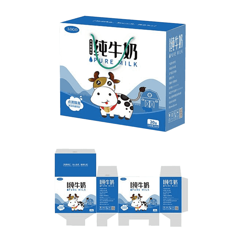 Krabice na balenie mlieka z vlnitej lepenky