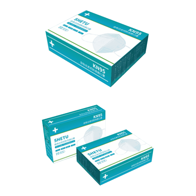 Krabice na balenie jednorazových masiek z vlnitej lepenky