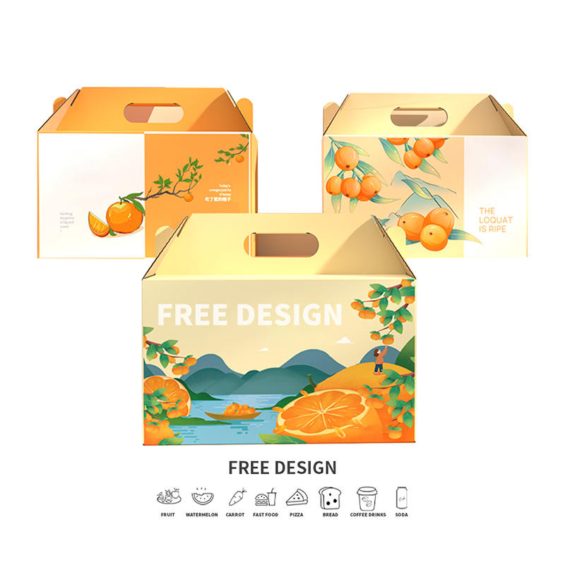 Vlnité oranžové obalové škatule